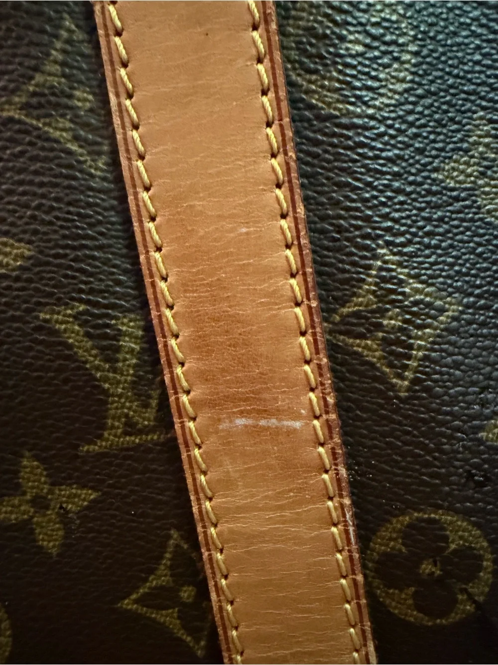 Louis Vuitton Brown Monogram Canvas Duffel with Tan Leather Trim